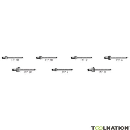 216200276 clamp profil clou 4.0 x 7 BR aluminium/acier 500 pcs - 1