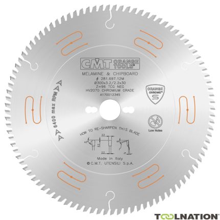 CMT 281.681.10M Laminaat- en spaanplaat zaagblad, industriële lijn, D=250, F - 1