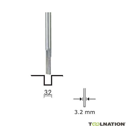 Proxxon 29024 Groeffrees 3.2 mm, schacht 3.2 mm - 1