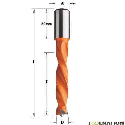 CMT 309.050.12 Drevelboor 5mm, schacht 10x20 links - 1