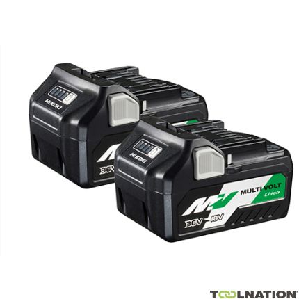 HiKOKI 373788 TwinPack - BSL36A18 Multivolt Accu 36V 2,5Ah/ 18V 5,0Ah Li-Ion - 2