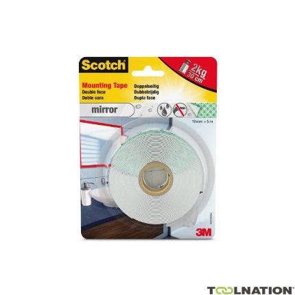 3M 40031950A Mirror Mounting tape (montageband) Wit 19 mm x 5 mtr. - 1