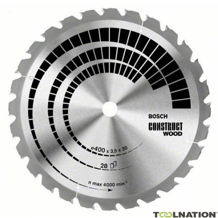 Bosch 2608640632 Cirkelzaagblad 180 x 30 x 12T Construct Wood - 1