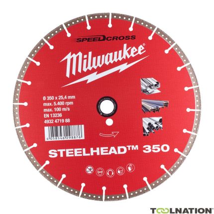 Milwaukee 4932471988 Steelhead 350 Diamantzaagblad voor metaal 350 x 25.4 mm  - 1