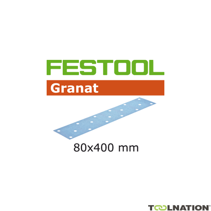 Festool 497159 Schuurstroken Korrel 80 Granat 50 stuks STF 80x400 P80 GR/50 - 1