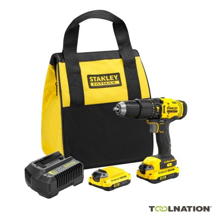 Stanley SFMCD711C2S FATMAX® V20 Accu klop-/schroefboormachine 18V 1.5Ah in Softbag - 1