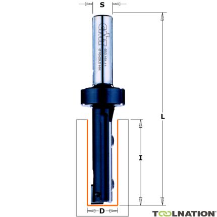 CMT 653.162.11 Rechte frees met wisselbare messen Z1+1 16 mm x 111,5 mm schacht 12 mm - 1