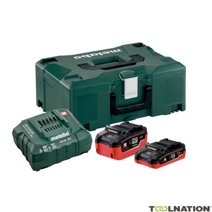 Metabo 685103000 Basis Set LiHD 18 Volt - 1 x Accu 18V 3,5Ah LiHD + 1 x Accu 18V 5,5Ah LiHD + Lader ASC30-36V in Metaloc - 2