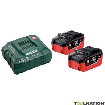 Metabo Pack batterie 2 x 18V LiHD 5,5Ah + 1 x Chargeur ASC 145 685122000 - 1