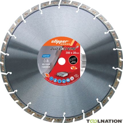 Clipper 70184647789 DUO Extreme PLUS Beton Diamant zaagblad 350 x 20 mm - 1