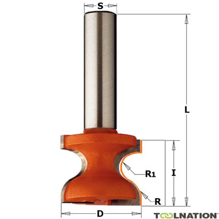 CMT 955.805.11 Vensterbankfrees 38,1 mm schacht 12 mm - 1