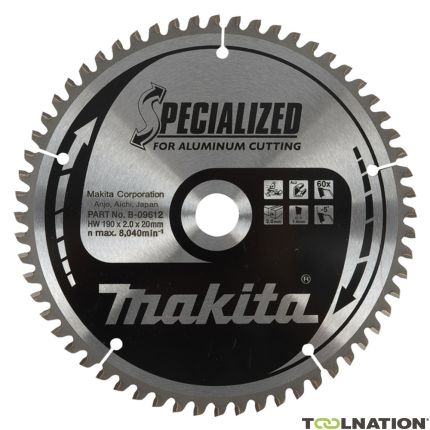 Makita B-09662 HM-zaagblad Spec. Aluminium 260 x 30 x 100T - 1