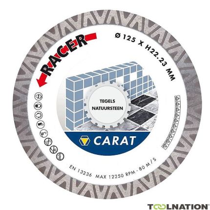 Carat CDBM230300 Racer Diamantzaagblad 230 x 22,23 voor tegels/natuursteen - 1