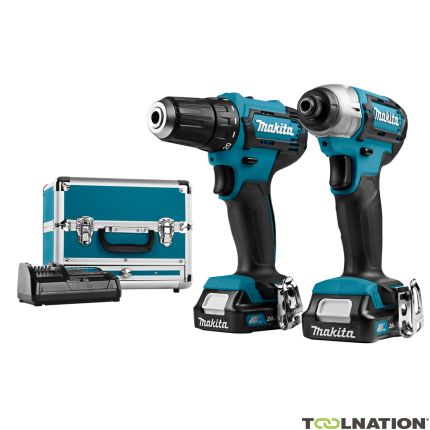 Makita CLX224SAX1 Comboset - accuboor DF333 + slagschroever TD110 12V 2.0Ah Li-Ion - 1