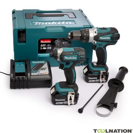 Makita DLX2145TJ Comboset 18V 5,0 AH Li-ion DHP458 Accuklopboor + DTD152 Slagschroever in M-Box - 1