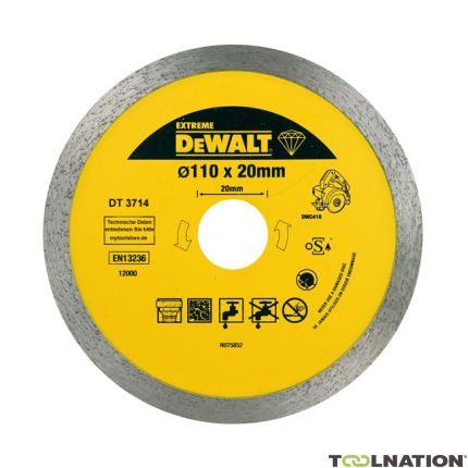 DeWalt DT3714-QZ DT3714 Diamantschijf 110x20 Professional Economy 1. - 1