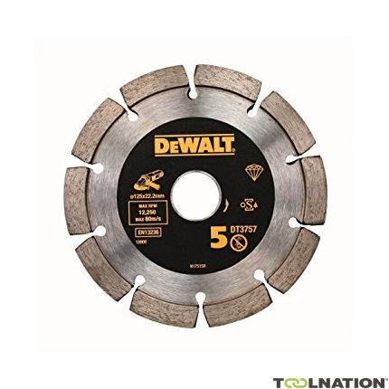 DeWalt DT3757-QZ Diamantzaagblad Droog 125 x 22.2mm voor Voegen - 1