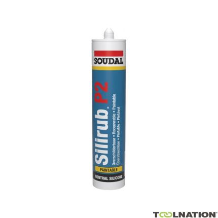 Soudal 115962 Mastic silicone Silirub P2 Blanc Ral 9010 - 310ml - 1