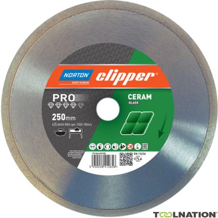 Clipper 70184630184 Pro Ceramic Glass Diamant zaagblad 180 x 25,4 mm - 1