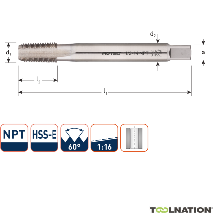 Rotec 343.0060 HSSE 800 M.Tap NPT 1/4-18 - 1