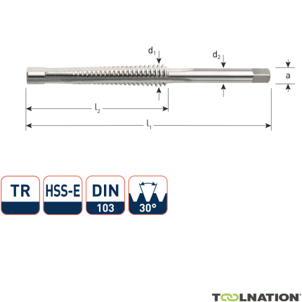 Rotec 356.1600 HSS-G Trapeziumtap TR16 x 4 - 1