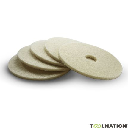 Kärcher 6.371-081.0 Pad, Zacht, beige, 432 mm 5 stuks - 1