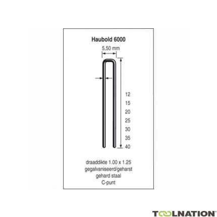 Haubold 503214 KL6040 CRVS niet 6000 Serie 40 mm lengte 20000 stuks - 1