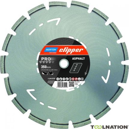 Clipper 70184623186 Pro Asphalt Diamant zaagblad 350 x 25,4 mm Droog/Nat - 1