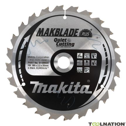 Makita B-08682 HM-zaagblad Quiet & Clean 255 x 30 x 60T - 1