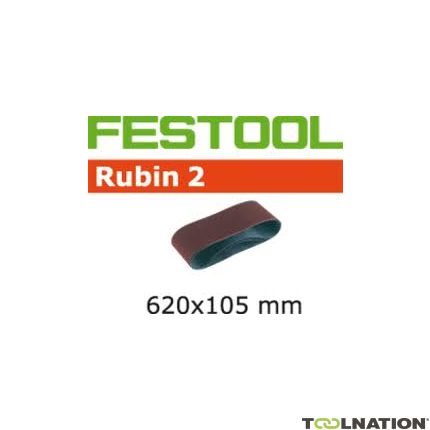 Festool 499150 Schuurband Korrel 60 Rubin 2 BS105/620x105-P60 RU/10 - 1