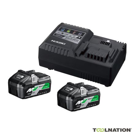 HiKOKI UC18YSL3WFZ BoosterPack - 2 x BSL36B18 Multivolt Accu 36V 4.0Ah/ 18V 8,0Ah Li-Ion + UC18YSL3 Snellader - 1