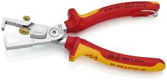 Knipex 13 66 180 T 1366180T Isolatie-striptang VDE 180 mm met kabelschaar en bevestigingshaak