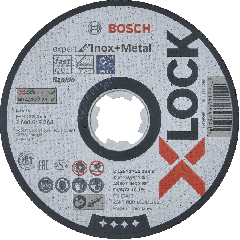 Bosch 2608619264 X-LOCK Doorslijpschijf Expert for Inox + Metal 125 mm AS 60 T INOX BF