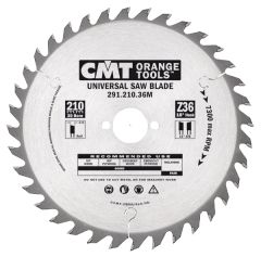 CMT 291.165.24H HM-zaagblad afkorten/schulpen 165 x 20 x 24T