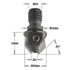 CMT 350.030.12 Verzinker met schroefdraad aanluisting 3mm, schacht M10, links