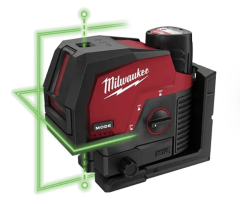 Milwaukee 4933478100 M12 CLLP-301C Kruislijnlaser/loodlaser groen 12V 3.0Ah li-Ion