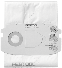 Festool 498410 Selfclean filterzakken voor Festool CTL Mini