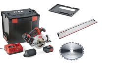 Flex-tools 513326 CS 62 18.0-EC/5.0 Set Accu handcirkelzaag 18V 5.0Ah Li-Ion + geleiderail 160cm + extra zaagblad