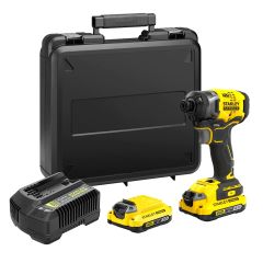 Stanley SFMCF820D2K FATMAX® V20 Slagschroevendraaier met 3 snelheden Brushless 18V 2.0Ah Li-Ion