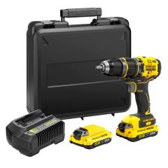 Stanley SFMCD721D2K FATMAX® V20 Accu klop-/schroefboormachine 18V 2.0Ah BRUSHLESS