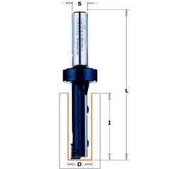 CMT 653.681.11 Rechte frees met wisselbare messen Z1+1 18 mm x 111,5 mm schacht 20 mm