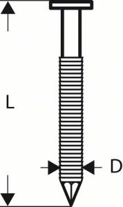 Bosch 2608200038 SN21RK 90RG Stripspijker 21° Verzinkt Ring 90 mm 2500 stuks