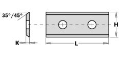 CMT 790.300.20 Lame de rechange WPL 2 faces 30 x 12 x 1,5 mm 10 pièces