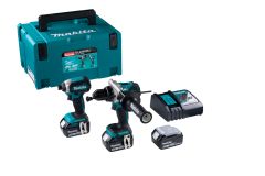 Makita DLX2418TJ - DHP486 Accuklopboormachine + DTD153 Accu Slagschroevendraaier 18 Volt  3x 5,0 Ah Li-ion