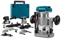 Makita DRT50ZJX9 Freesmachine 18 Volt Li-ion zonder accu's en lader  + Geleiderailadapter