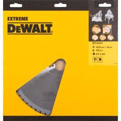 DeWalt DT4331-QZ DT4331 HM zaagblad 305 x 30 x 60T wisseltand, negatief 5° Hout fijne afwerking