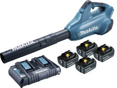 Makita DUB362PG4J 2 x 18 volt Bladblazer 6,0Ah Li-Ion + incl 4 x Accu + Lader