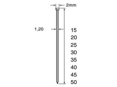 Dutack 5134035 SKN12 Minibrad Verzinkt 50mm 5000 stuks