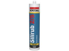 Soudal 105758 Silirub 2S mastic silicone Sanitaire Gris Transparent 300ml