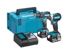 Makita DLX2283TJ - DHP485 Accuklopboor + DTD153 Slagschroever 18V 5,0 AH Li-ion